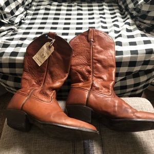 Vintage refurbished leather boots